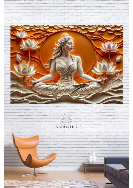 3D Görünüm , Canlı Renkli Meditasyon Duvar Örtüsü Duvar Halısı Wall Tapestry