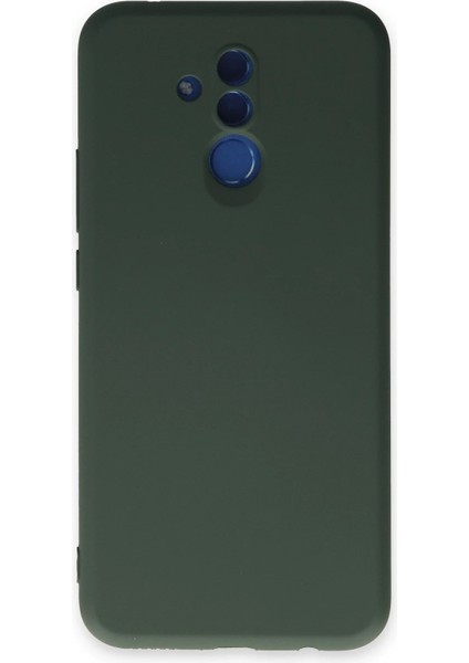 Bfs Huawei Mate 20 Lite Kılıf Nano Içi Kadife Silikon - Koyu Yeşil