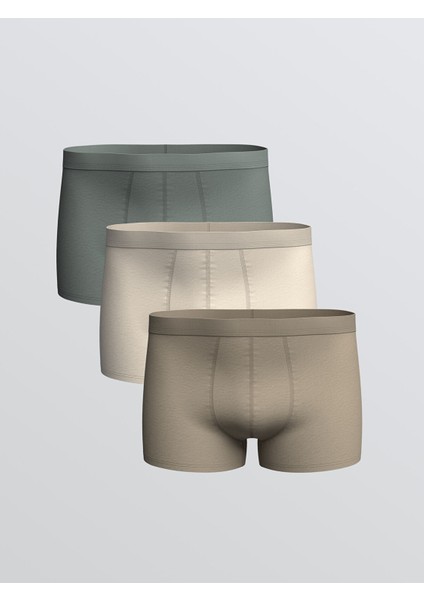 Yeni Sezon Rahat Kalıp Pamuklu Esnek Erkek Boxer 3'lü