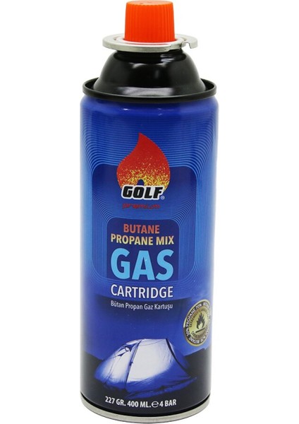 Golf Gas Premium Butane Propane Mıx Uzun Gaz Kartuşu 227GR/400ML (4915)