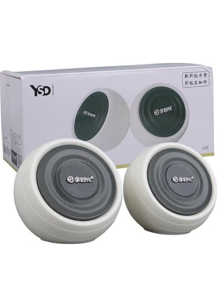 Magicvoice MV-24845 1+1 USB Aux Oval Multımedia Ses Sistemi Speaker - Hoparlör 2X3WATT fırsatları