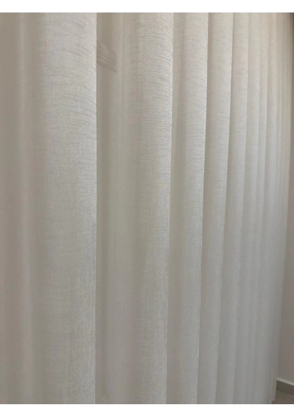 1 Adet Keten Tül Sezer Çöl Tasarım 200 x 255 cm Pileli Tül Perde Düz Desen fırsatları