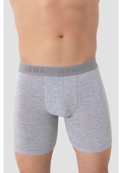 Erkek Gri Büyük Beden Boxer Pamuklu Likralı Yumuşak ve Esnek Kumaş 5'li Paket fırsatları