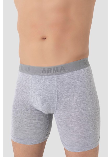 Erkek Gri Büyük Beden Boxer Pamuklu Likralı Yumuşak ve Esnek Kumaş 5'li Paket indirimleri