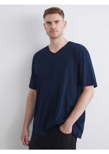 Yeni Sezon Büyük Beden V Yaka Penye Erkek Tişört fiyatları