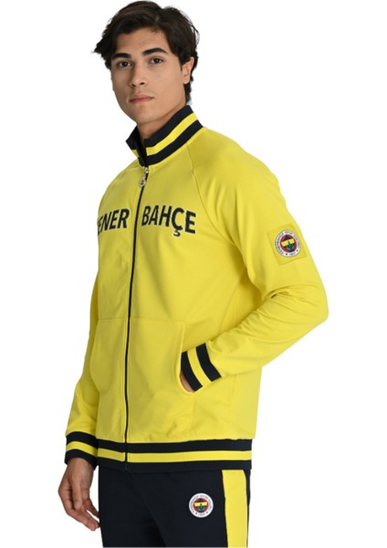 Sarı Tribün Uv Baskılı Arma Detay Erkek Sweatshirt fırsatları