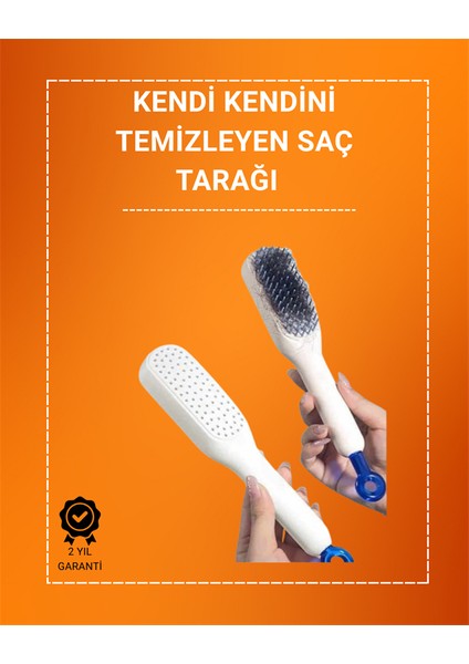 Wizard Kafa Derisi Masajlı Saç Tarağı – Kendini Temizleyen, -Statik