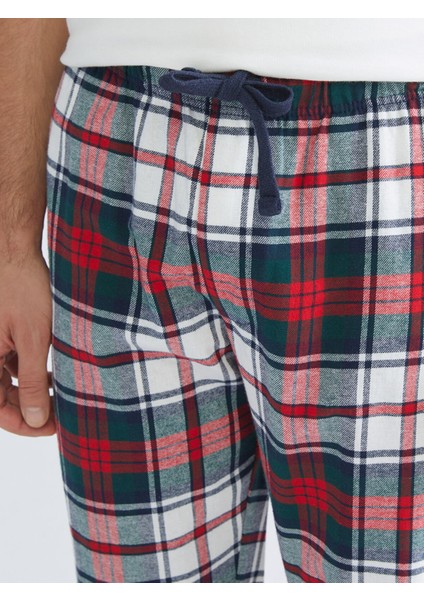 Yeni Sezon Standart Kalıp Ekose Erkek Pijama Alt modelleri