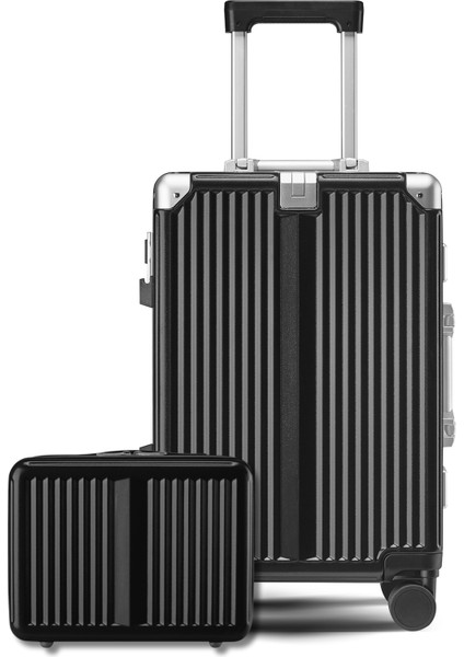 Joya Pc Policarbon 2'li Valiz Seti (Kabin ve Makyaj) Siyah