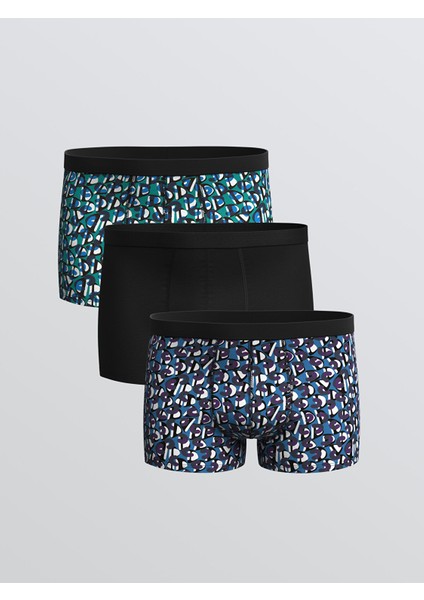 Yeni Sezon Standart Kalıp Pamuklu Esnek Erkek Boxer 3'lü
