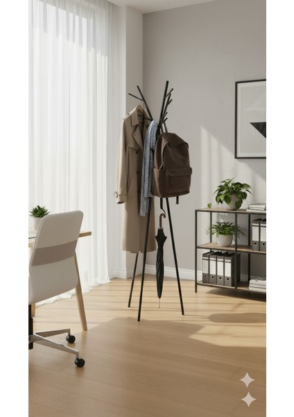 Tripod Portmanto – Metal Askılık Ayaklı Elbise Askısı Modern Tasarım