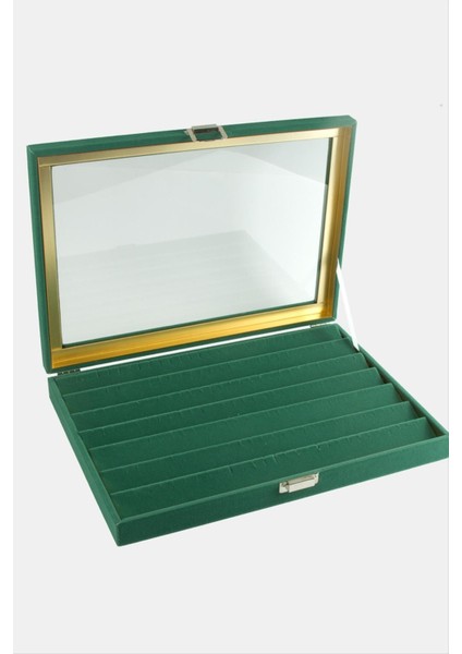 Ds-Derin Cam Kapaklı Anfora Kumaş Küpe Standı 24X34 Cm-Gri fiyatları