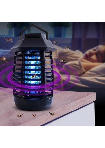 Tutma ve Asma Saplı Ledli Sinek Makinası 2W Sinek Öldürücü Uv Mor Işıklı Aparat (4915) modelleri