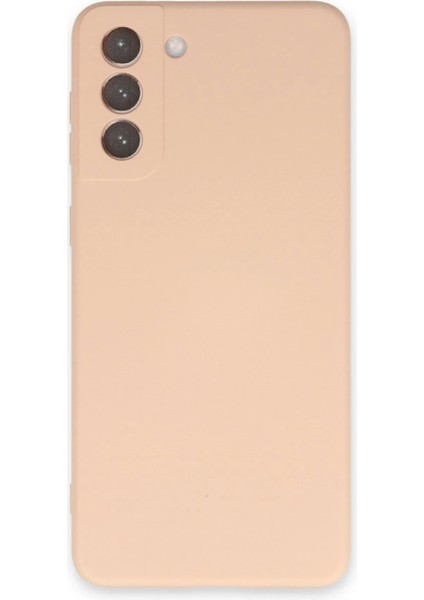 Bfs Samsung Galaxy S21 Kılıf Nano Içi Kadife Silikon - Pudra