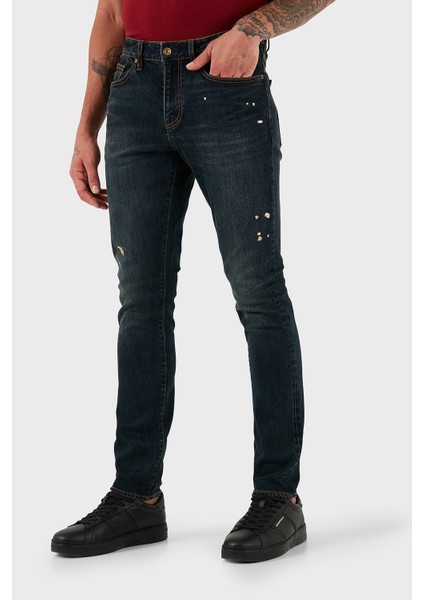 Pamuklu Slim Fit Normal Bel Dar Paça Jeans Erkek Kot Pantolon XM000070 AF15833 MB001 fırsatları
