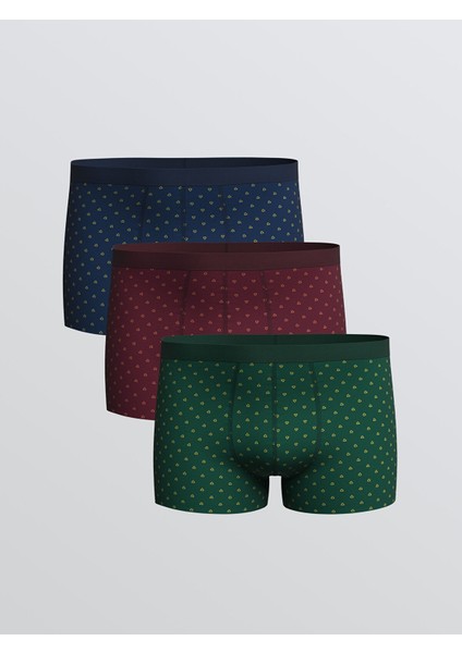 Yeni Sezon Standart Kalıp Pamuklu Esnek Erkek Boxer 3'lü