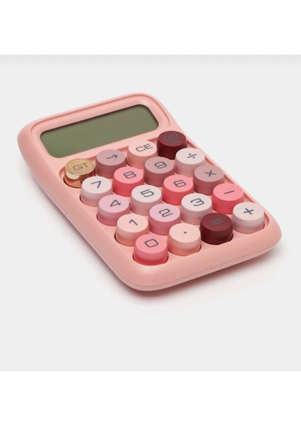 Pastel Tonlarda Pembe Renkli 12 Haneli Hesap Makinesi