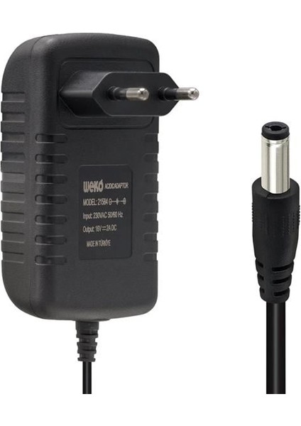 Weko 16 Volt - 2 Amper 5.5*2.5 Uçlu Yerli Üretim Power Jacklı Santral Adaptörü