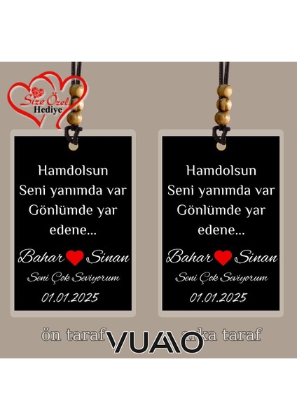 Kişiye Özel Isimli, Fotoğraflı ve Sözlü Araba Süsü - Araba Dikiz Aynası Süsü - Size Özel Hediye fiyatları