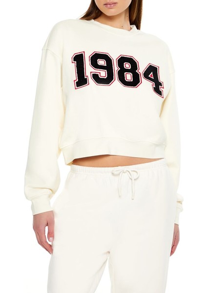 1984 Yazılı Patchwork Sweatshirt fiyatları