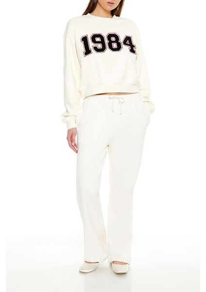 1984 Yazılı Patchwork Sweatshirt fırsatları