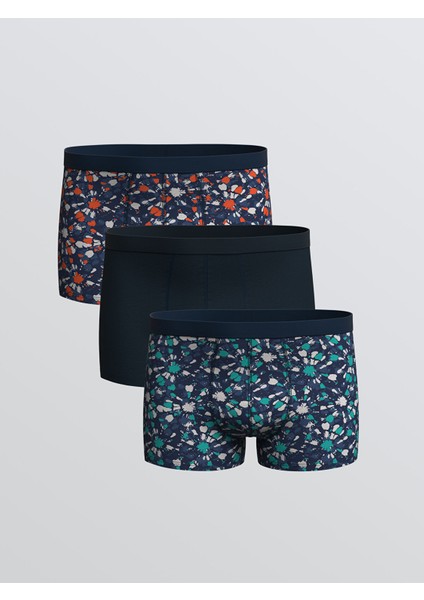 Yeni Sezon Standart Kalıp Pamuklu Esnek Erkek Boxer 3'lü