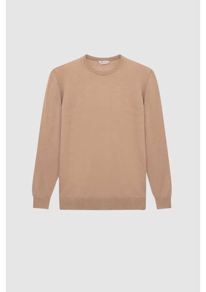 Ds Damat Regular Fit Bej Düz Örgü Kazak indirimleri