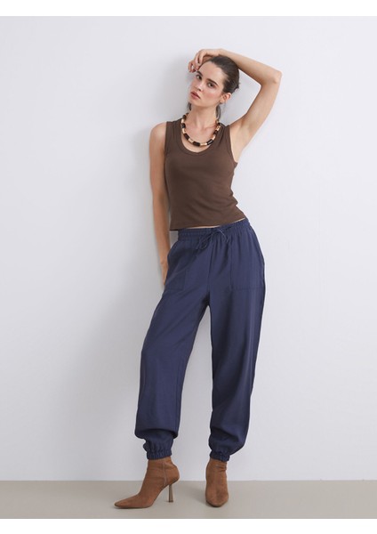 Yeni Sezon Beli Lastikli Kadın Jogger Pantolon