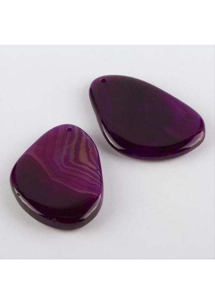 Ds-Derin Özel Kesim Doğaltaş Plaka Akik Kolye Ucu-Mor fırsatları