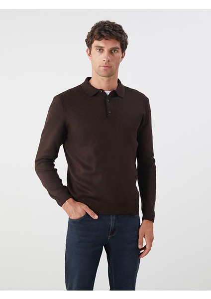 Yeni Sezon Polo Yaka Uzun Kollu Erkek Triko Kazak