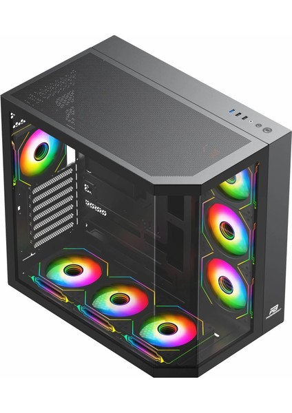PB-A4375B 750W 80+ Bronz USB 3.2 Argb Atx Mid Tower Siyah Kasa fiyatları
