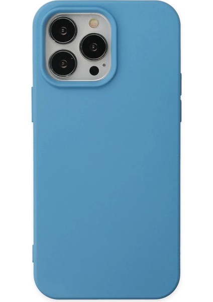 Bfs iPhone 14 Pro Kılıf Nano Içi Kadife Silikon - Mavi