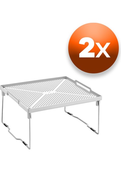 2’li Metal Ayaklı Tek Katlı Raf Düzenleyici – 28X30 Cm, Dayanıklı, Pratik Dolap Içi Raf Organizer