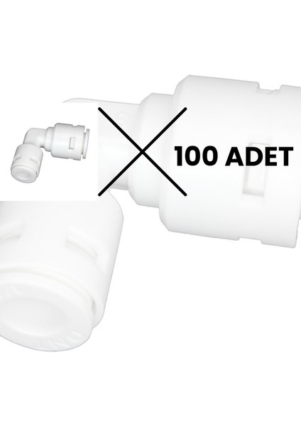 Su Arıtma Cihazı Filtre Dirseği / Quick - Quick Bağlantı / 100 Adet