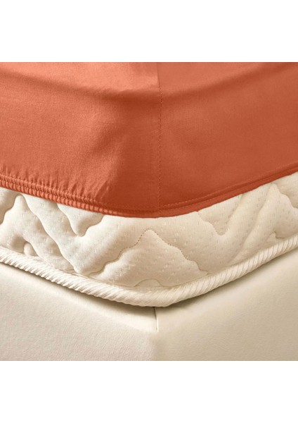 Soft Penye Çift Kişilik Lastikli Çarşaf - Somon - 160X200 cm fiyatları