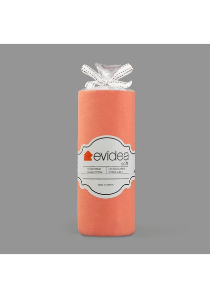 Soft Penye Çift Kişilik Lastikli Çarşaf - Somon - 160X200 cm fırsatları