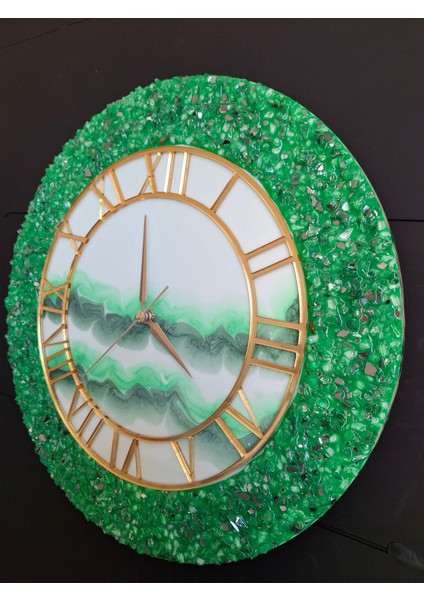 Duvar Saati - 35CM - Modern Dekoratif Duvar Saati - Epoksi Duvar Saati - El Yapımı Duvar Saati fiyatları