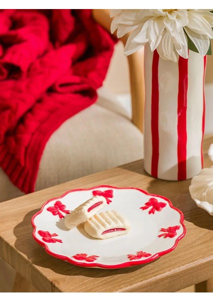 Fiyonk Baskılı Seramik Pasta Tabağı 17 cm (W5)
