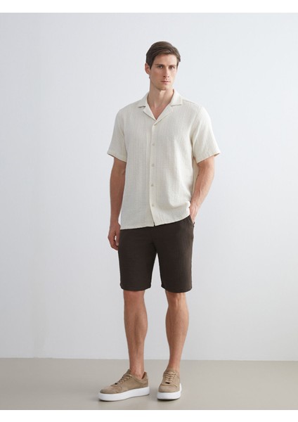 Yeni Sezon Standart Kalıp Müslin Erkek Şort