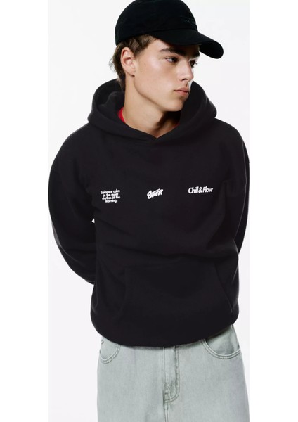 Erkek Stwd Baskılı Sweatshırt Oversize