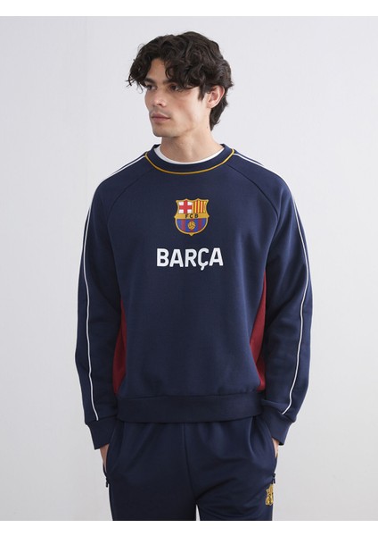 Yeni Sezon Barcelona Baskılı Erkek Sweatshirt