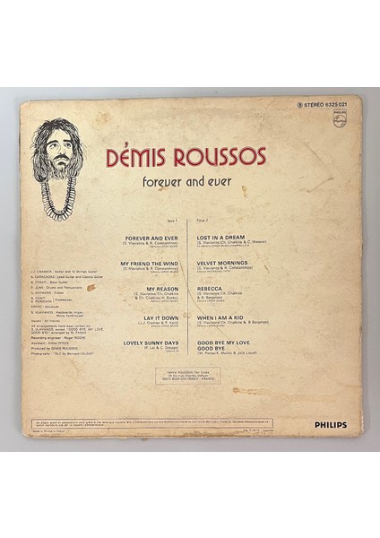 Demis Roussos Forever And Ever Lp Plak (Orijinal 1973 Dönem Fransa Baskı Plak) fiyatları