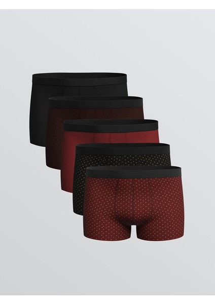 Yeni Sezon Standart Kalıp Pamuklu Esnek Erkek Boxer 5'li