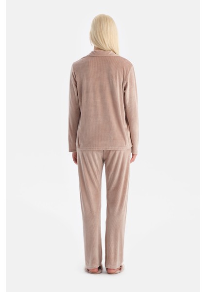 Ribli Kadife Gömlek Pantolon Seyahat Pj Seti fiyatları