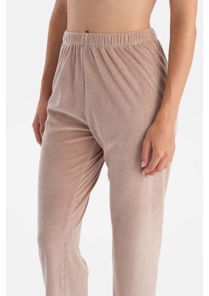 Ribli Kadife Gömlek Pantolon Seyahat Pj Seti