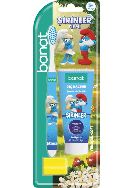 Şirinler Lisanslı Ağız Bakım Seti Diş Macunu (25ML) + Fırça