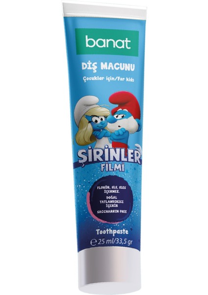 Şirinler Lisanslı Ağız Bakım Seti Diş Macunu (25ML) + Fırça indirimleri