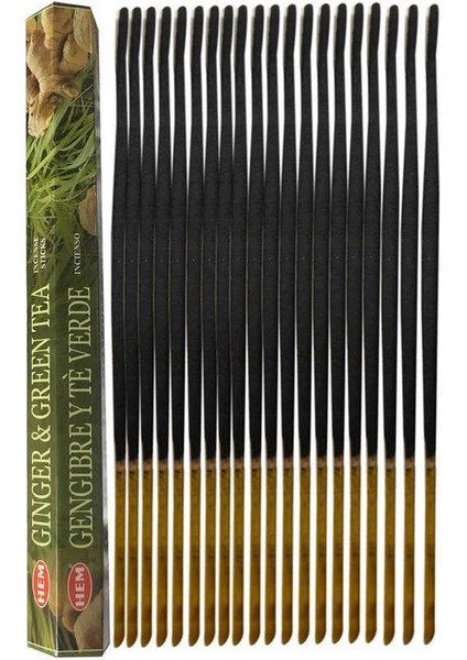 Zencefil Yeşil Çay Kokulu 20 Çubuk Tütsü - Ginger Green Tea