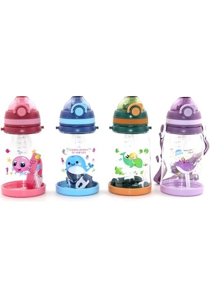 Renkli Pipetli Suluk 550 ml