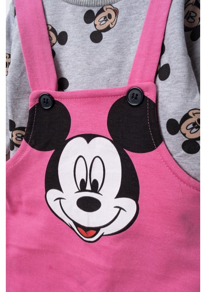 Mickey Mouse Baskılı Içi Badili Salopet Bebek Tulumu modelleri